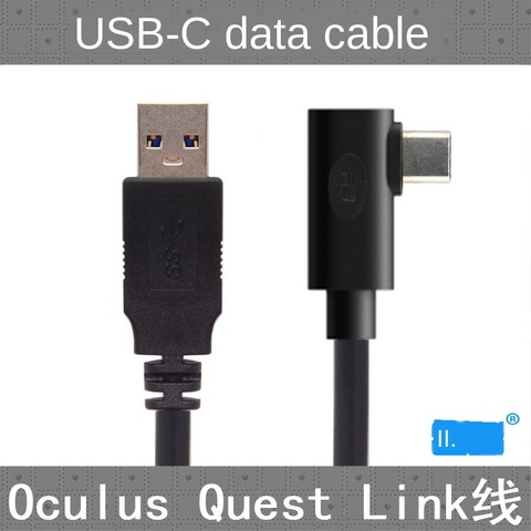 Para Oculus Link usb-c Steam VR Quest/2 Cable de datos tipo C 3,1, codo seleccionable 3m5m8m8m ► Foto 1/6