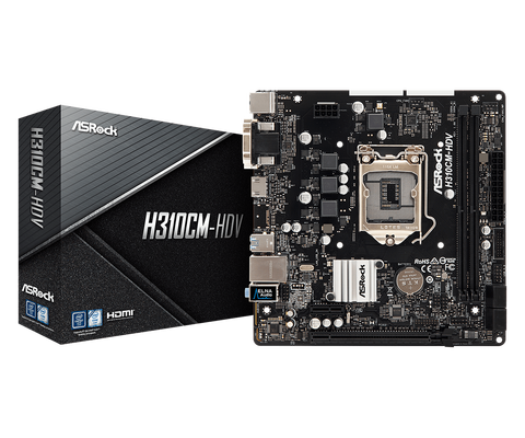 ASRock tecnología H310CM-HDV 1151 placa base H310 apoya 8th generación 9th generación 8100 i5-9400f ► Foto 1/4