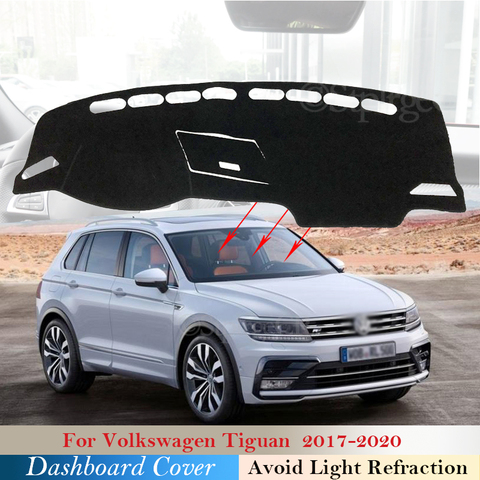 Cubierta protectora para tablero de coche, alfombrilla Anti-UV para Volkswagen VW Tiguan MK2 2017 2022, accesorios, tablero de tablero, parasol ► Foto 1/6