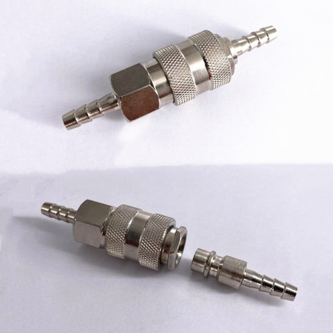 Enchufe tipo UE + conector neumático conector rápido estándar europeo 6/8/10mm espiga para manguera adaptador acoplador para compresor de aire ► Foto 1/4
