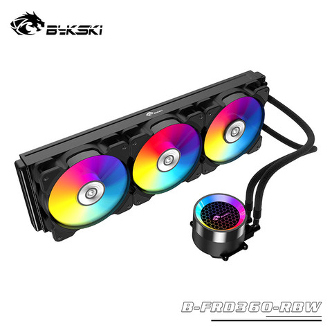 Kit de refrigeración por agua Bykski 360 disipador de calor CPU enfriador de una pieza RBW 5V 3Pin placa base de soporte D-RGB AURA SYNC nueva llegada ► Foto 1/1