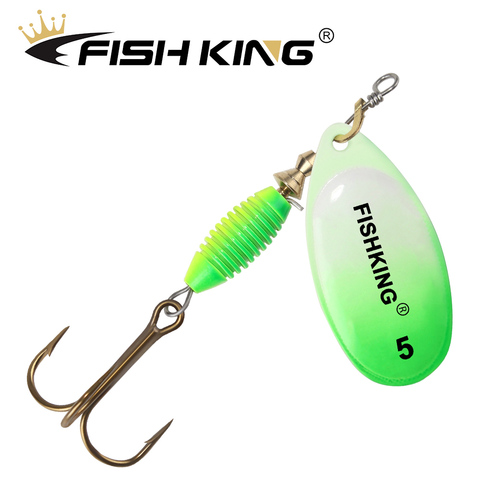 FISH KING-señuelo de Metal para pesca 4g, 4,8g, 7g, 10g, 14g, cebo giratorio duro de alta calidad, anzuelo triple, aparejos de pesca para Lucio ► Foto 1/6