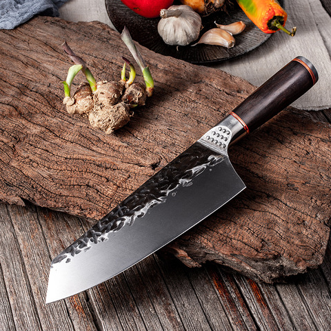 Cuchillo de Chef japonés hecho a mano, Kirin suke forjado, de acero inoxidable, para carne, fruta, pescado, verduras, carnicero ► Foto 1/5