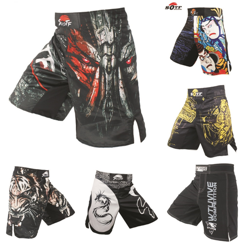 Pantalones cortos de MMA Tiger Muay Thai Pantalón corto de rendimiento técnico, ropa de boxeo tailandés, mma ► Foto 1/6