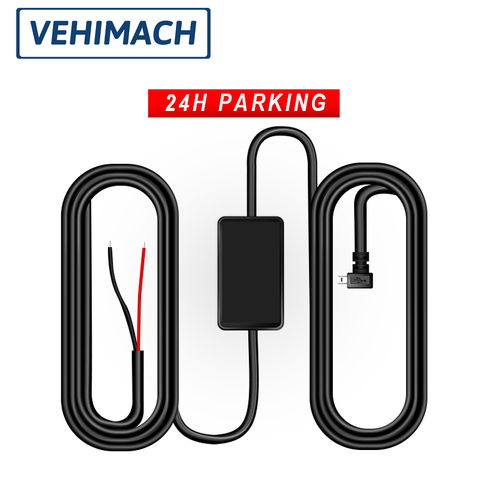 Kit de cámara de salpicadero para coche, fusible Micro USB 24h, Monitor de estacionamiento, cable de Dashcam de 12/24V a 5V, Universal para espejo automático DVR electrónico ► Foto 1/6