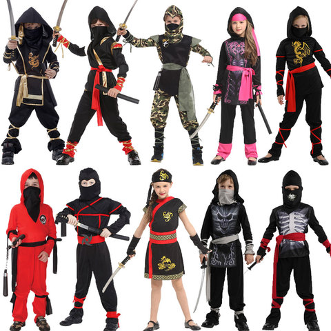 Umorden disfraces de Halloween los niños Ninja dragón traje de las niñas Guerrero Cosplay carnaval fiesta de vestido para niños ► Foto 1/6