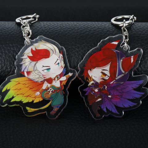 Llaveros de XAYAH y RAKAN para parejas, llavero de la Liga de la leyenda del juego, colgante de acrílico de Naruto, joyería, accesorio de dropshipping ► Foto 1/6