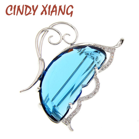 CINDY XIANG-broches de mariposa de cristal para mujer, joyería de boda de invierno, broche de Pin de circonia cúbica de cobre, Broche de insectos ► Foto 1/6