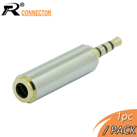 Conector 1 Uds oro 2,5mm macho a 3,5mm hembra adaptador de audio estéreo Convertidor para auriculares jack gran oferta ► Foto 1/6