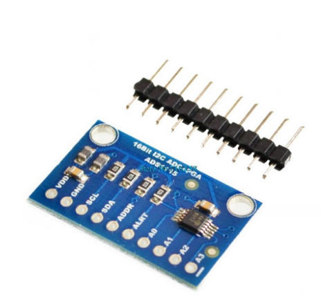 I2C ADS1115 16 Bit ADC 4 canales módulo amplificador de ganancia programable de 2,0 V a 5,5 V RPi ► Foto 1/1