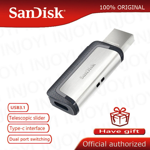 Sandisk Dual OTG USB Flash Drive 128 GB SDDDC2 extrema tipo-C USB3.1 64 GB de alta velocidad Pen Drives 16 GB PenDrives 32G USB Stick ► Foto 1/6