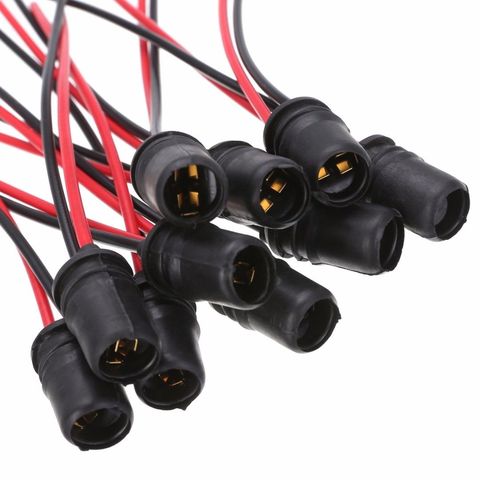 Nuevo 10 Uds T10 W5W bombilla tipo Wedge para coche zócalo de caucho bombilla zócalo de la lámpara del conector para el coche camión barco ► Foto 1/6