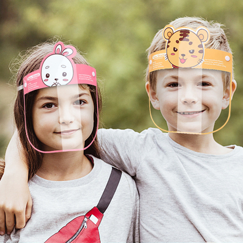 Mascarilla de protección facial transparente con dibujos animados para niños máscara protectora para la cara, a prueba de polvo, herramientas para exteriores, 1 ud. ► Foto 1/6