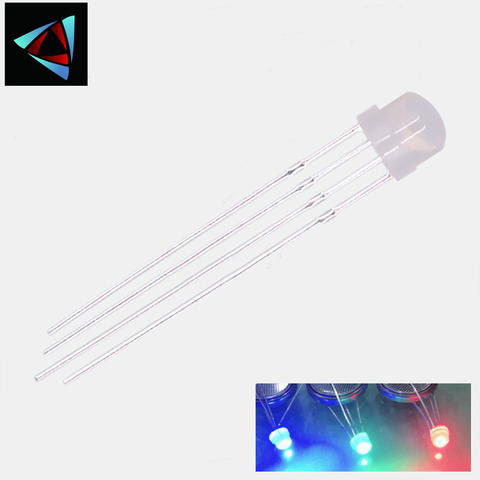 36 Uds = La colores RGB difundido LED 5mm 4,8mm sombrero de paja ánodo común cátodo común de ► Foto 1/1