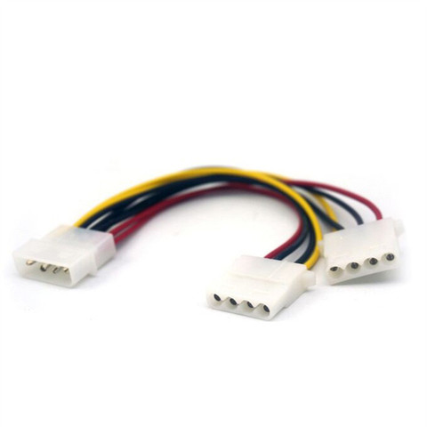 1PC 18cm 2 4 pin PSU Cable bifurcador de corriente LP4 Molex 1 a 2 Envío de la gota 30 ► Foto 1/6