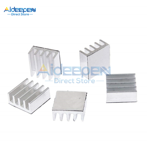 Disipador térmico de aluminio 20 piezas 11x11x5mm Chip electrónico refrigerador del radiador DIY con cinta adhesiva térmica de doble cara ► Foto 1/5