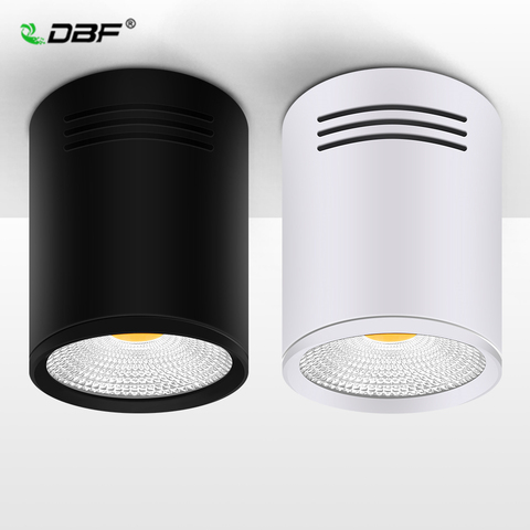 DBF-luz LED COB regulable, luz empotrada montada en la superficie, 3W/5W/7W/10W/12W/15W, carcasa blanca/negra, foco de techo para decoración del hogar, AC85-265V ► Foto 1/6