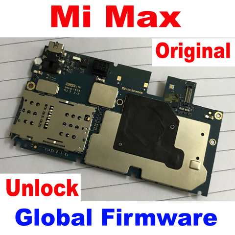 Placa base Original para desbloquear el mejor trabajo, Panel electrónico, placa base, Cable de tarifa de circuitos flexibles para Xiaomi Mi Max, FirmWare Global ► Foto 1/3