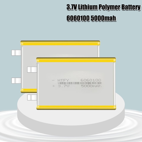 Baterías recargables de polímero de litio 3,7 V 5000mAh 6060100 para productos digitales ► Foto 1/6