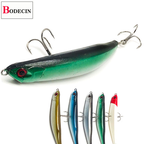 Bent lápiz de plástico duro cebo para Pike Swimbait flotante mar señuelo de pesca Artificial Topwater trucha falso señuelo China Jerkbait ► Foto 1/6