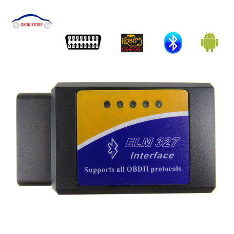 OBD2 escáner V1.5 ELM327 Bluetooth OBDII herramientas de diagnóstico de coche ELM 327 V 1,5 OBD 2 escáner de diagnóstico para automóvil para Android par ► Foto 1/6