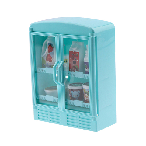 Refrigerador de tienda de alimentos y bebidas para muñecas, accesorio de decoración de muebles para muñecas en miniatura, para supermercado, 1 unidad ► Foto 1/6