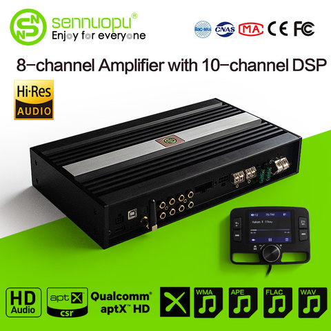 Sennuopu-AMPLIFICADOR DSP para altavoces de coche reproductor multimedia de Audio HD con Bluetooth, procesador de señal Digital, sistema de sonido HI-FI actualizado ► Foto 1/6