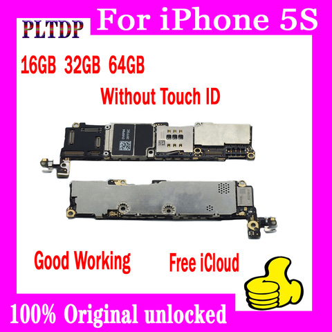 Placa base Original desbloqueada para iphone 5S sin Touch ID,16gb 32gb 64gb para iphone 5S placa lógica bien probada envío gratis ► Foto 1/1