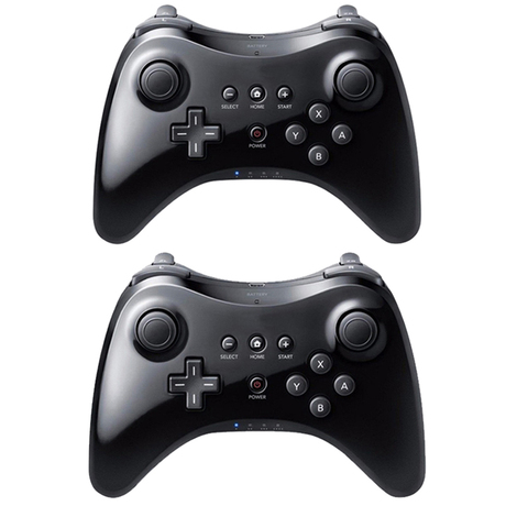 Mando a distancia negro clásico Dual analógico inalámbrico Bluetooth U Pro Gamepad para Nintendo para Wii U ► Foto 1/6