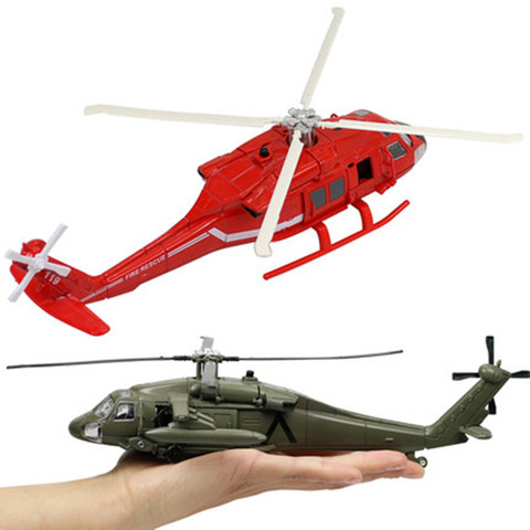 Helicóptero Halcón Negro de alta aleación de simulación, modelo de helicóptero de fuego, juguete, Avión de juguete de sonido y luz, descuento del 50%, envío gratis ► Foto 1/6