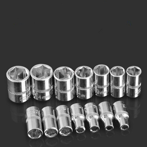 Llave de vaso de 4MM, 4,5 MM, 5MM, 5,5 MM, 6MM, 7MM, 8MM, 9MM, 10MM, 11MM, 12MM, 13MM, 14MM, 1/4 