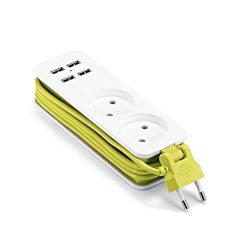 Enchufe europeo de 220V y 1,5 m, enchufe de pared de la Unión Europea, enchufe USB múltiple europeo para teléfonos inteligentes, tabletas, cargador de pared, concentrador de escritorio ► Foto 1/6