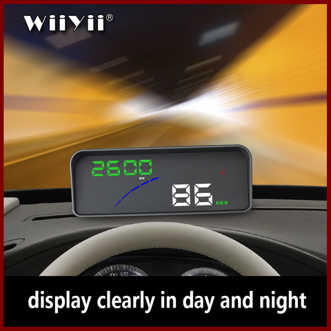 GEYIREN P9 coche HUD Head Up Display OBD inteligente medidor Digital para más OBD2 EUOBD coches P9 HD proyector el tablero de instrumentos del coche ► Foto 1/6