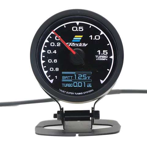 GReddi-Medidor de presión de aceite y temperatura de agua para coche, pantalla Digital LCD Multi D/A, 2,5 pulgadas, 60mm, indicador de temperatura de agua en 7 colores ► Foto 1/6