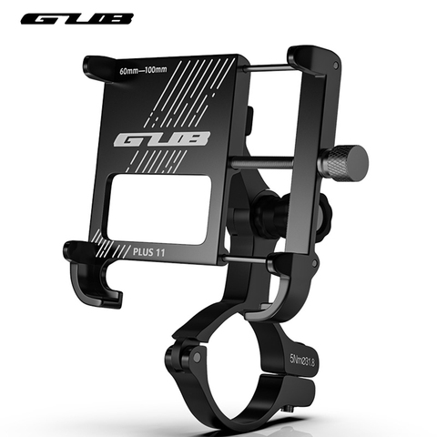 GUB Plus-Soporte de teléfono de aluminio 11, soporte de teléfono Universal para manillar de bicicleta de montaña o carretera, Clip de ángulo ajustable, soporte para 4-7,5