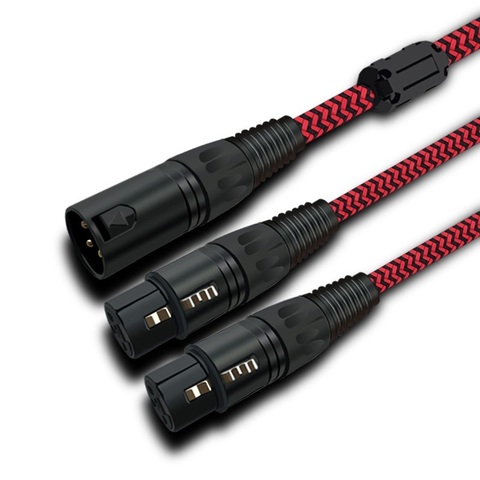 XLR macho a Dual XRL hembra, Cable de Audio de 3 pines, amplificador de micrófono, placas mezcladoras, preamplificadores, iluminación de escenario Y cables divisores ► Foto 1/6