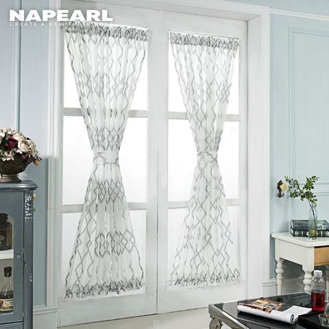 NAPEARL-cortinas cortas de estilo europeo para ventana, para puerta, cocina, elegante, Panel Individual, decoración del hogar ► Foto 1/6