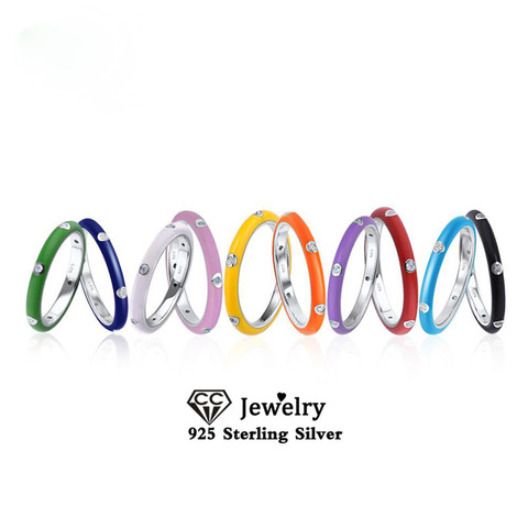 CC-anillos de plata de ley 925 con Zirconia cúbica, joyería fina hecha a mano, para mujeres ► Foto 1/6