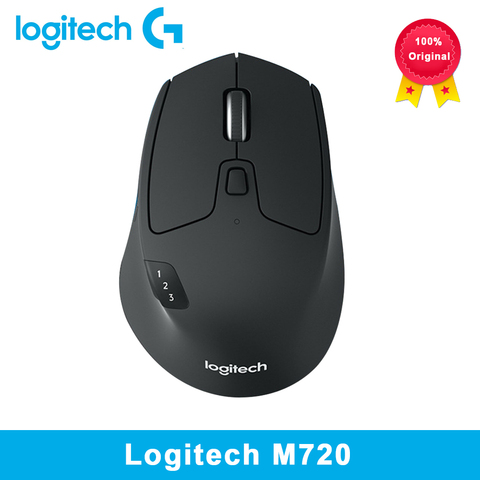 Logitech M720 ratón inalámbrico de 2,4 GHz Bluetooth 1000DPI juego de ratones unificador de modo Dual Multi-dispositivo alfombrilla de ratón para oficina para PC ► Foto 1/6