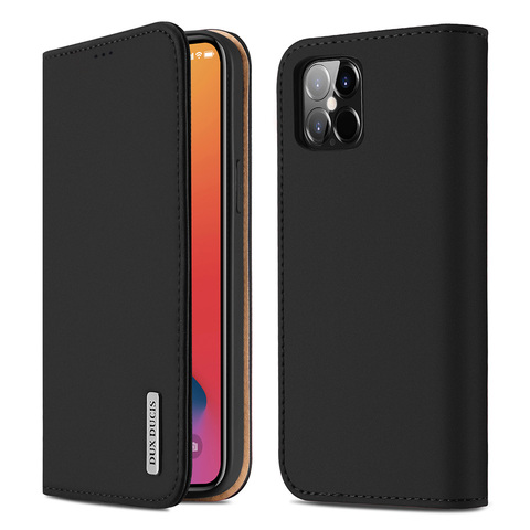 DUX DUCIS-Funda de cuero genuino de lujo para Iphone, funda cómoda con tarjetero para Iphone X XS Max XR 6 7 8 Plus 12 11 Pro 11Pro Max ► Foto 1/6