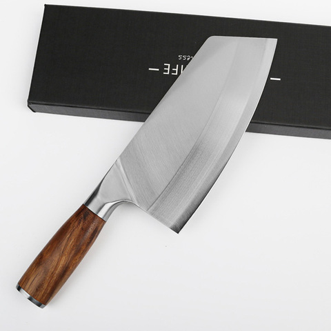 Cuchillo de cocina chino de acero inoxidable para Chef, 7 pulgadas, cuchillo de carnicero para pescado, rebanador de verduras ► Foto 1/6