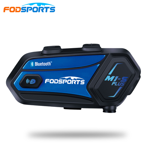 Fodsports M1-s plus intercomunicador para casco de motocicleta Bluetooth intercomunicador con auricular moto Radio FM MP3 los 8 1000M ► Foto 1/6