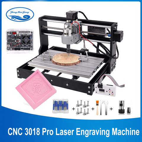 Mini máquina láser CNC con controlador fuera de línea, fresadora de 3 ejes, controlador GRBL, grabador láser ER11, 10w/15w, CNC 3018 Pro ► Foto 1/6