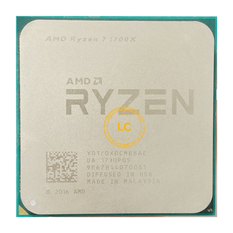 AMD-procesador de CPU Ryzen 7 1700X R7 1700X 3,4 GHz, ocho núcleos, enchufe YD170XBCM88AE AM4 ► Foto 1/2