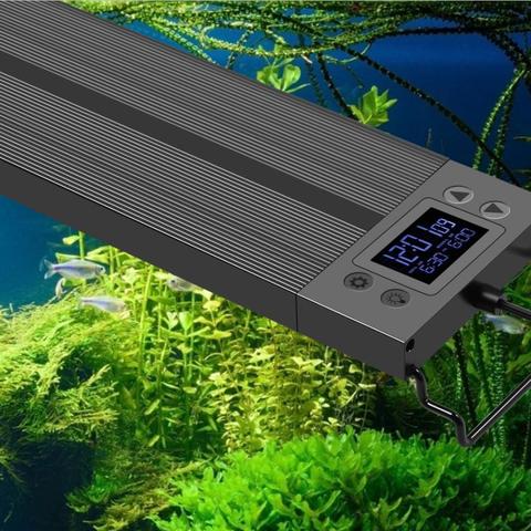 Luz LED impermeable para acuario de 24-42 pulgadas lámpara subacuática para acuario, iluminación para plantas, enchufe europeo de 60/90CM ► Foto 1/6