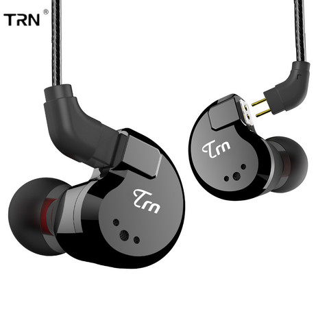 TRN-auriculares intrauditivos híbridos V80 2BA + 2DD, cascos deportivos HIFI con Monitor de DJ, para correr, con 2 pines, desmontables, V90, BA5, T3 y ST ► Foto 1/6