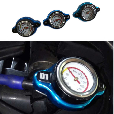 Tapa de radiador para coche de estilismo de motocicleta SPSLD, cubierta de tanque, medidor de temperatura del agua con utilidad segura, 0,9 Bar/1,1 Bar/1,3 Bar ► Foto 1/6