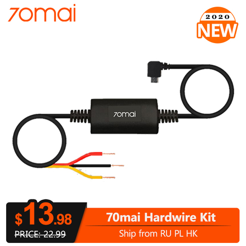 70mai kit de hardware de aparcamiento de vigilancia cable para 70mai cámara de salpicadero 4K A800 Pro amplia Mini Lite 1S hardwire kit 24H aparcamiento Monitior ► Foto 1/6