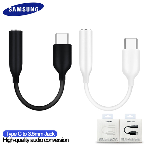 Cable auxiliar de Audio para auriculares, conector tipo C 3,5 para xiaomi USB A Adaptador de auriculares de 3,5mm para SAMSUNG Galaxy Note 10 20 Plus S10 S20 ► Foto 1/6