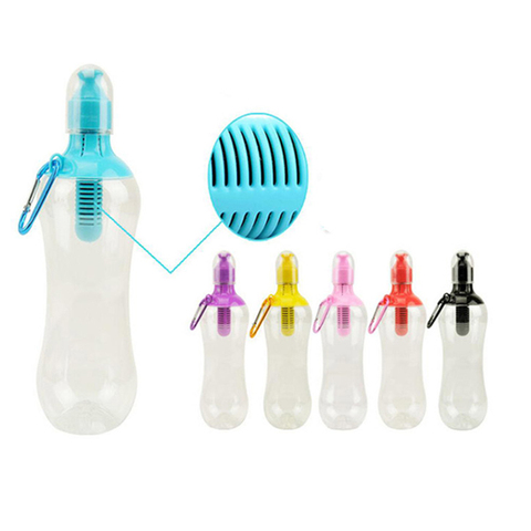 Botella de filtro hidratante con Bobble de agua, 550ML, con mosquetón, para exteriores, portátil, con filtro de carbón, FY0201 ► Foto 1/6